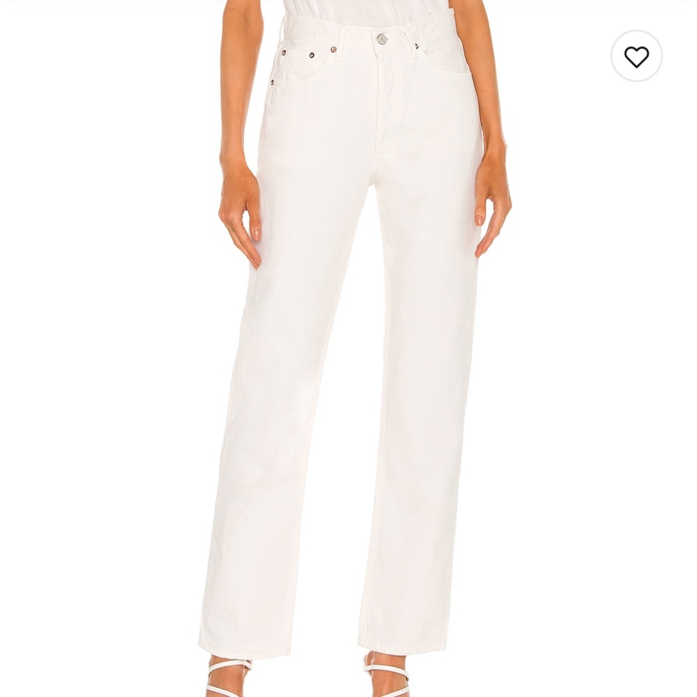 Agolde Cream Lana Straight Jeans